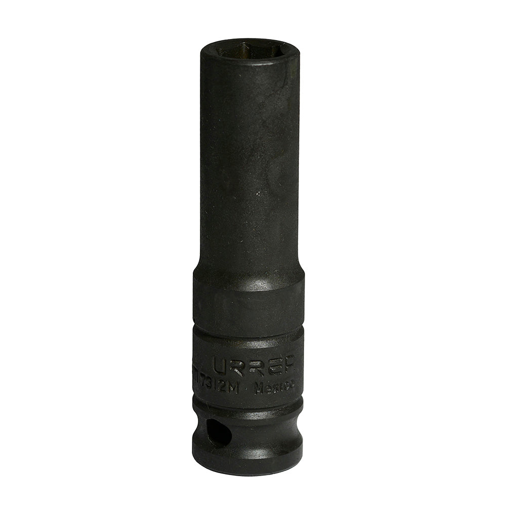 DADO DE IMPACTO LARGO CUADRO DE 1/2", 6 PUNTAS, MÉTRICO, 12 MM U7312M URREA