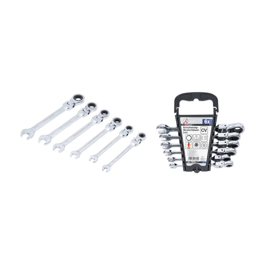 JUEGO DE LLAVES COMBINADAS CON MATRACA/ CABEZA FLEXIBLE / ÉSTANDARD / 1/4" - 9/16" / 6 PIEZAS B30005 BGS