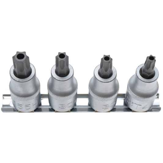 JUEGO DE 4 PIZAS DE DADOS CON PUNTA INVIOLABLES T-STAR (TORX), T40-T55 B8885 BGS