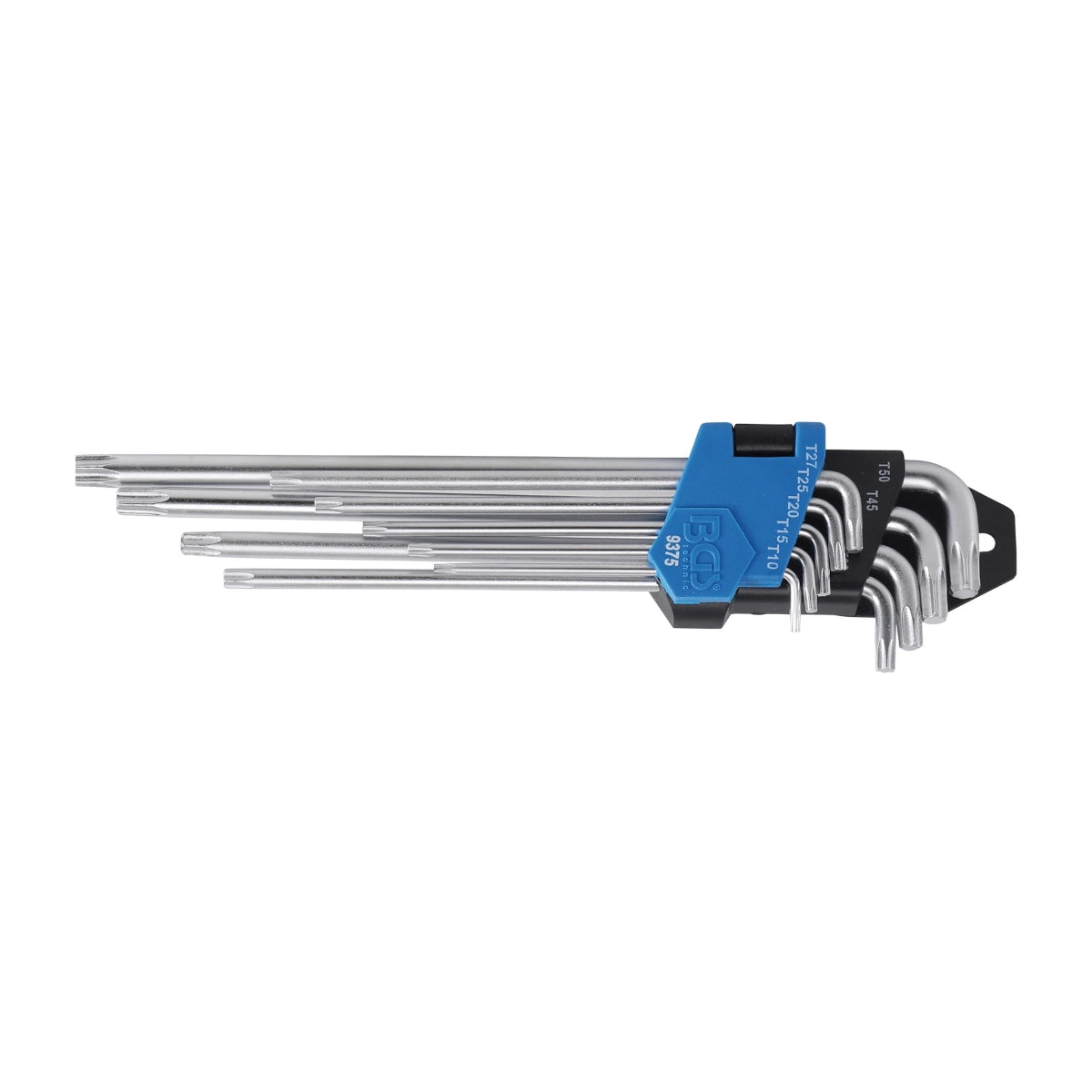 JUEGO 9 PIEZAS DE LLAVES TORX (T-STAR (TORX)) T10-50, EXTRA LARGOS B9375 BGS