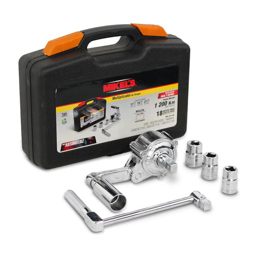 MULTIPLICADOR DE TORQUE 885 PIE/LB (INCLUYE 3 DADOS: 17,19,21 MM) MMT-1200 MIKELS