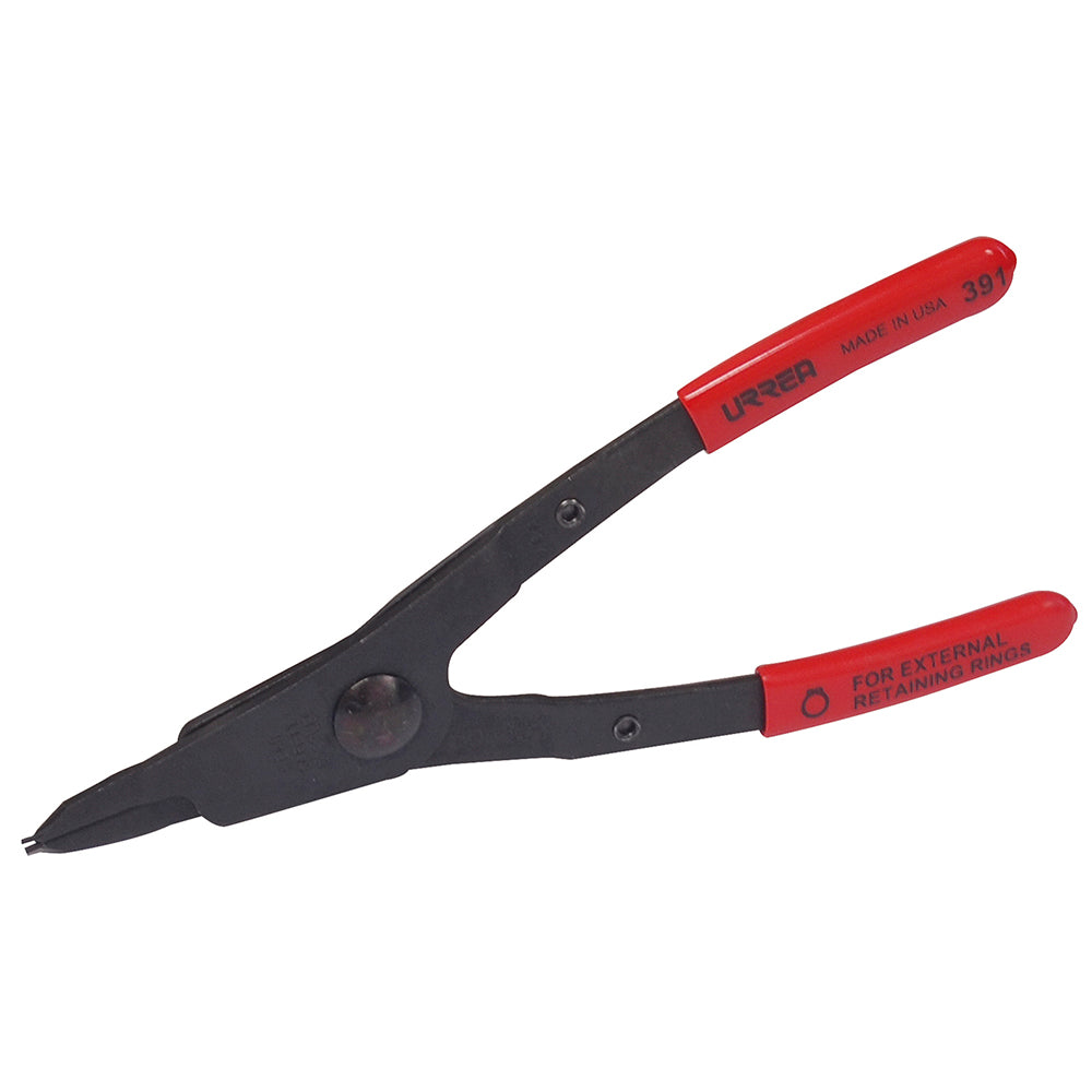 PINZA PARA ANILLOS DE RETENCIÓN CON MANGO RUBBER GRIP FIJAS TIPO EXTERNO ÁNGULO DE 0 U391 URREA