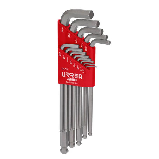 JUEGO DE LLAVES HEXAGONALES TIPO "L", EN PULGADAS, PUNTA DE BOLA, 13 PIEZAS U4995HD URREA