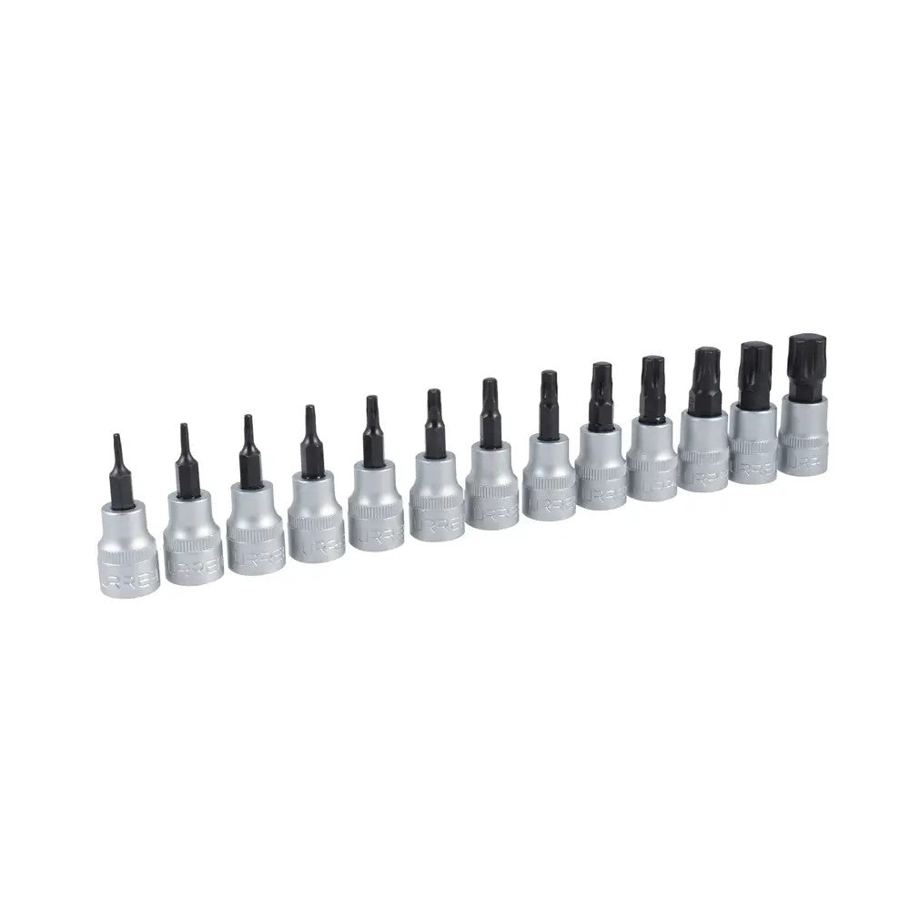 JUEGO DE DADOS CON PUNTA TORX TAMPER PROOF CUADRO DE 3/8", 5 PUNTAS, 13 PIEZAS U5239S URREA