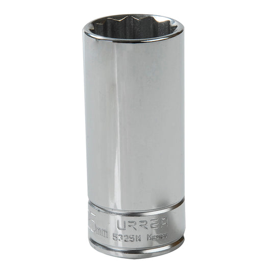DADO LARGO CUADRO DE 1/2", 12 PUNTAS, MÉTRICO, 25 MM U5325M URREA