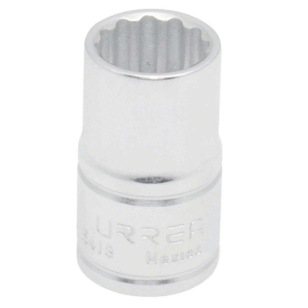 DADO CUADRO DE 1/2", 12 PUNTAS, EN PULGADAS, 9/16" U5418 URREA
