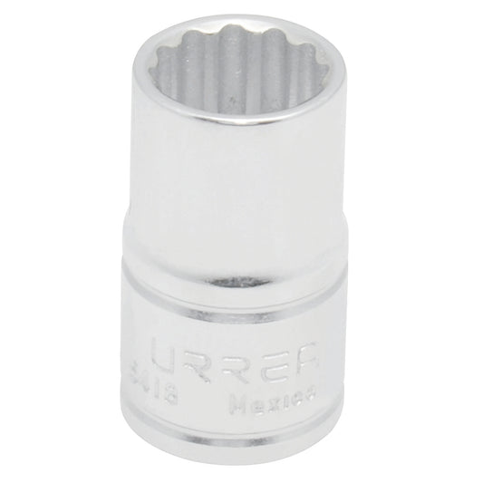 DADO CUADRO DE 1/2", 12 PUNTAS, EN PULGADAS, 9/16" U5418 URREA