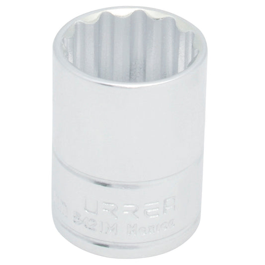 DADO CUADRO DE 1/2", 12 PUNTAS, MÉTRICO, 21 MM U5421M URREA