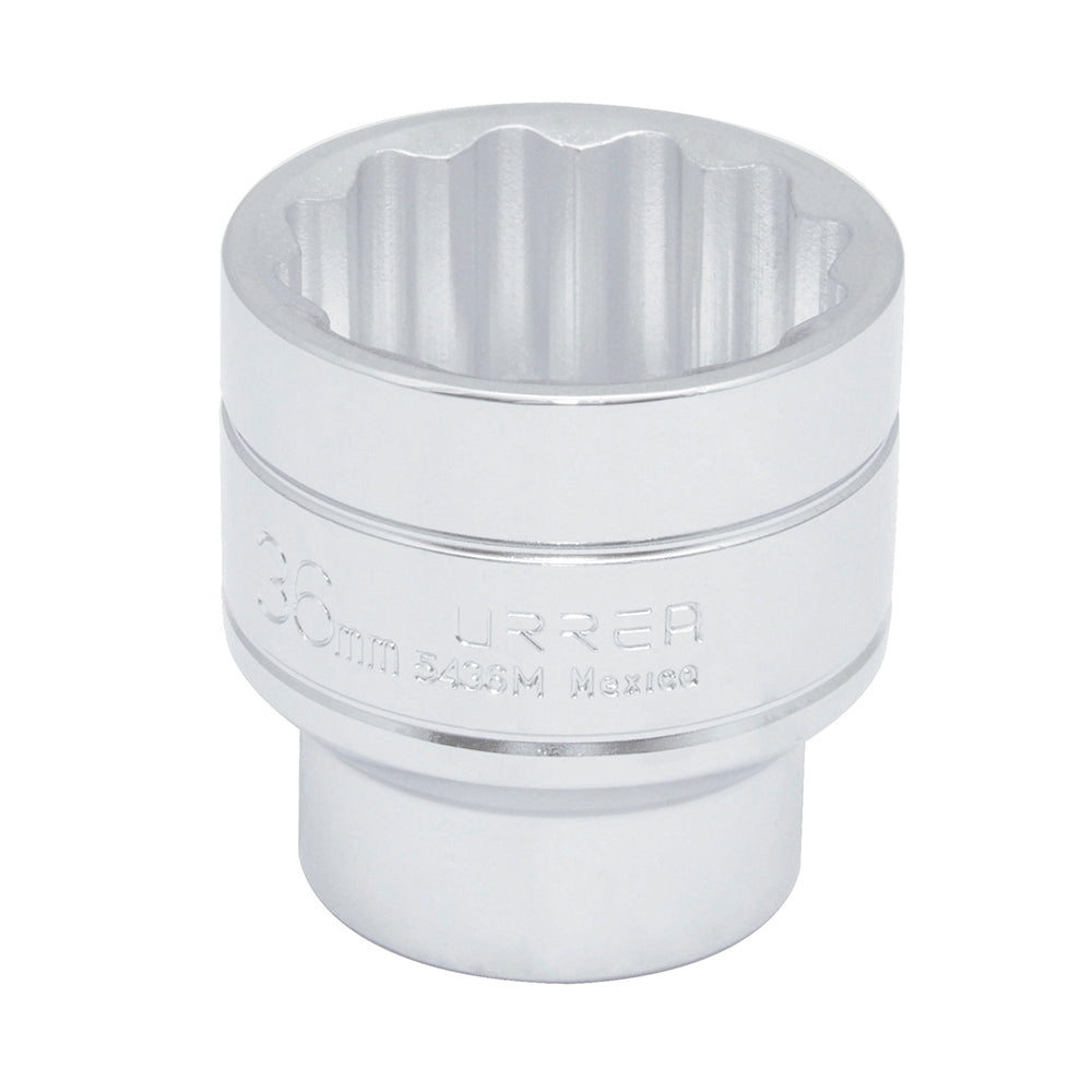 DADO CUADRO DE 1/2", 12 PUNTAS, MÉTRICO, 36 MM U5436M URREA