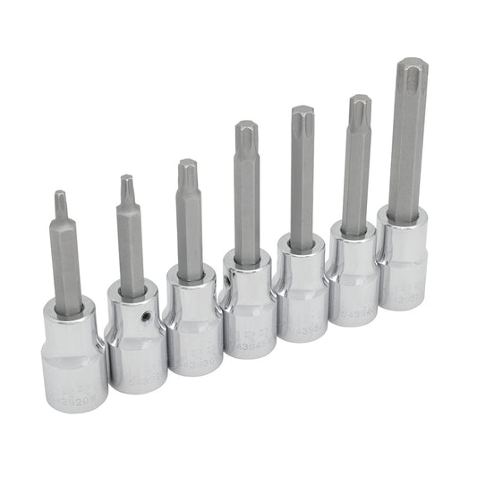 Juego de 7 dados con punta TORX cuadro de 1/2 URREA U5439C