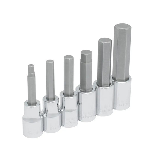 JUEGO DE DADOS CON PUNTA HEXAGONAL CUADRO DE 1/2", 6 PUNTAS, MÉTRICOS, 6 PIEZAS U5441M6 URREA