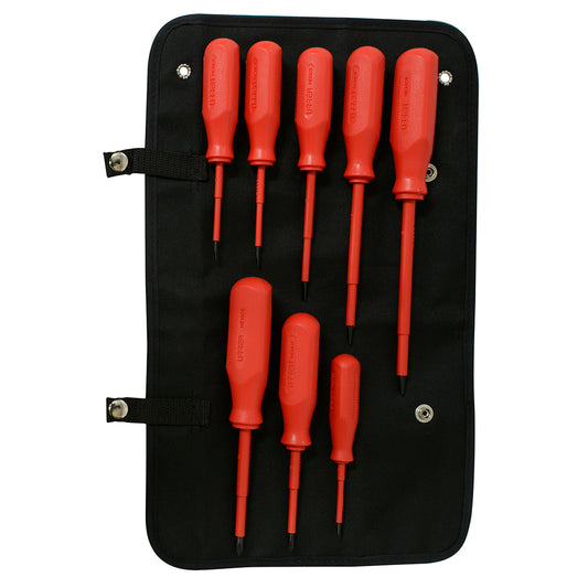 JUEGO DE DESTORNILLADORES ROJOS 1000 V COMBINADOS, 8 PIEZAS UJ9700V URREA