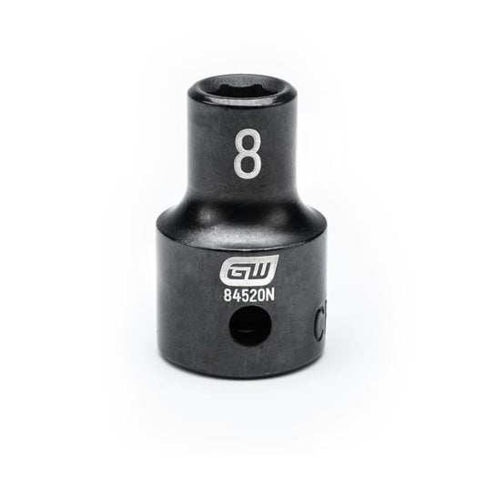 DADO CORTO DE IMPACTO MM 1/2" DE 8MM 6 PTAS A84520 GEARWRENCH