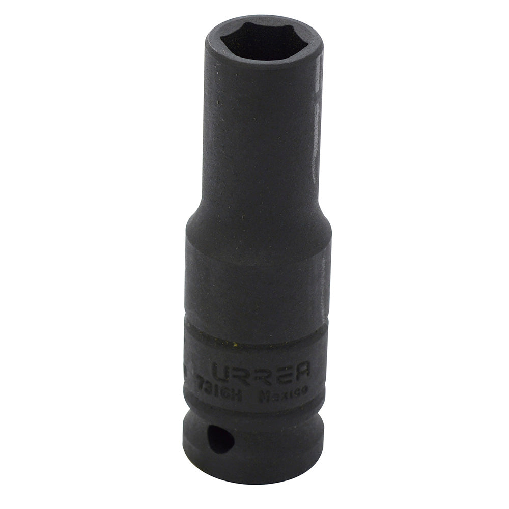 DADO DE IMPACTO LARGO CUADRO DE 1/2", 6 PUNTAS, EN PULGADAS, 1/2" U7316H URREA