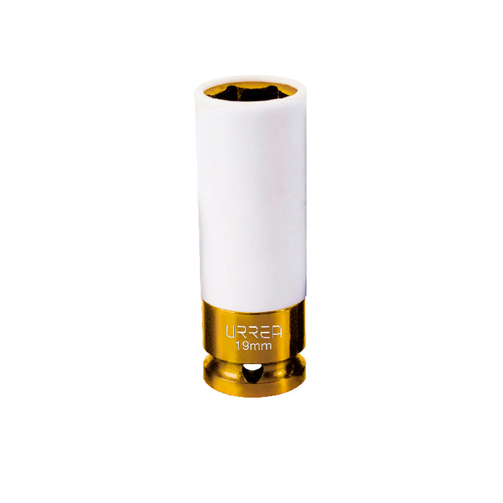 DADO DE IMPACTO MÉTRICO CUADRO DE 1/2" CON PROTECCIÓN NYLAMID, 19 MM U7319MP URREA