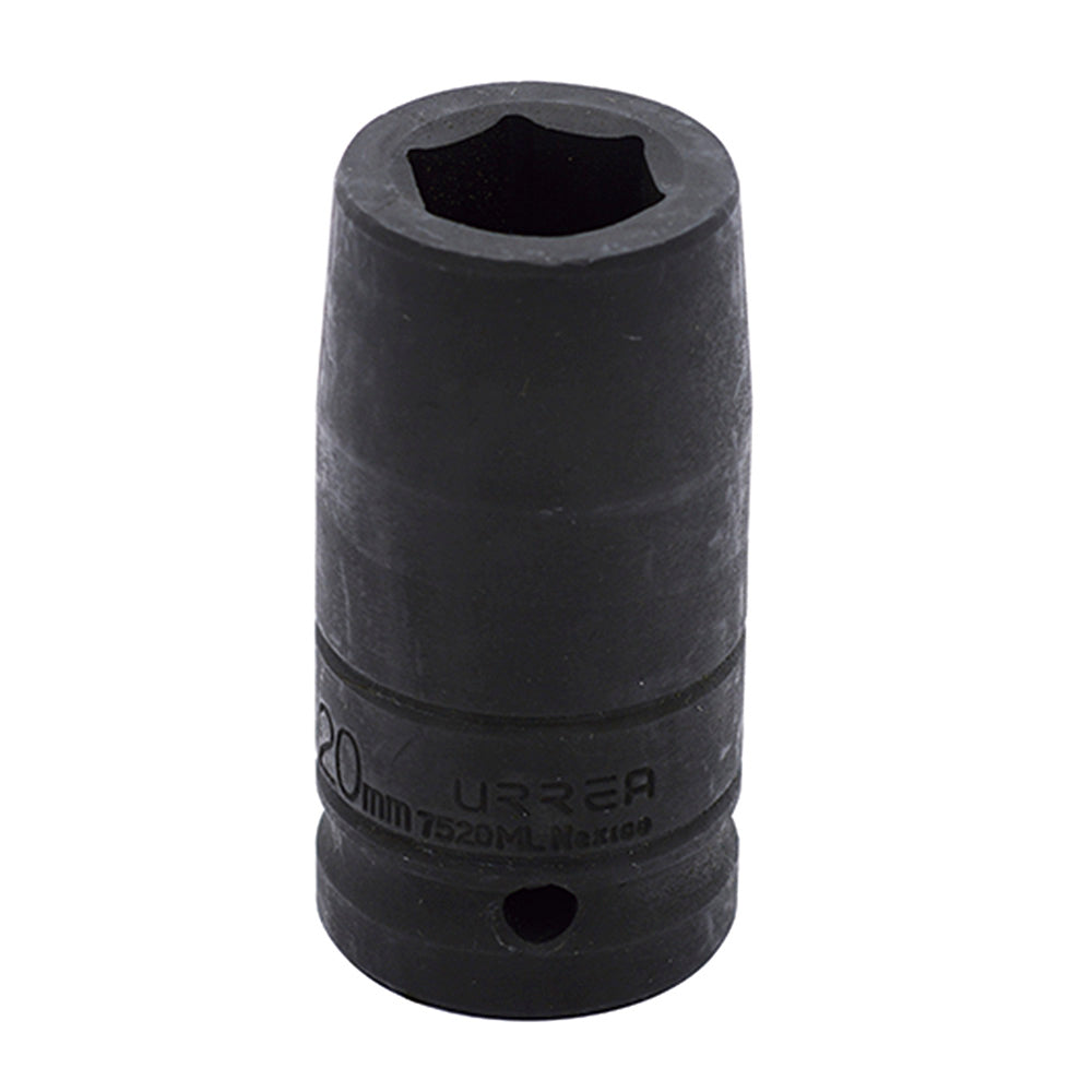 DADO DE IMPACTO LARGO CUADRO DE 3/4", 6 PUNTAS, MÉTRICO, 20 MM U7520ML URREA