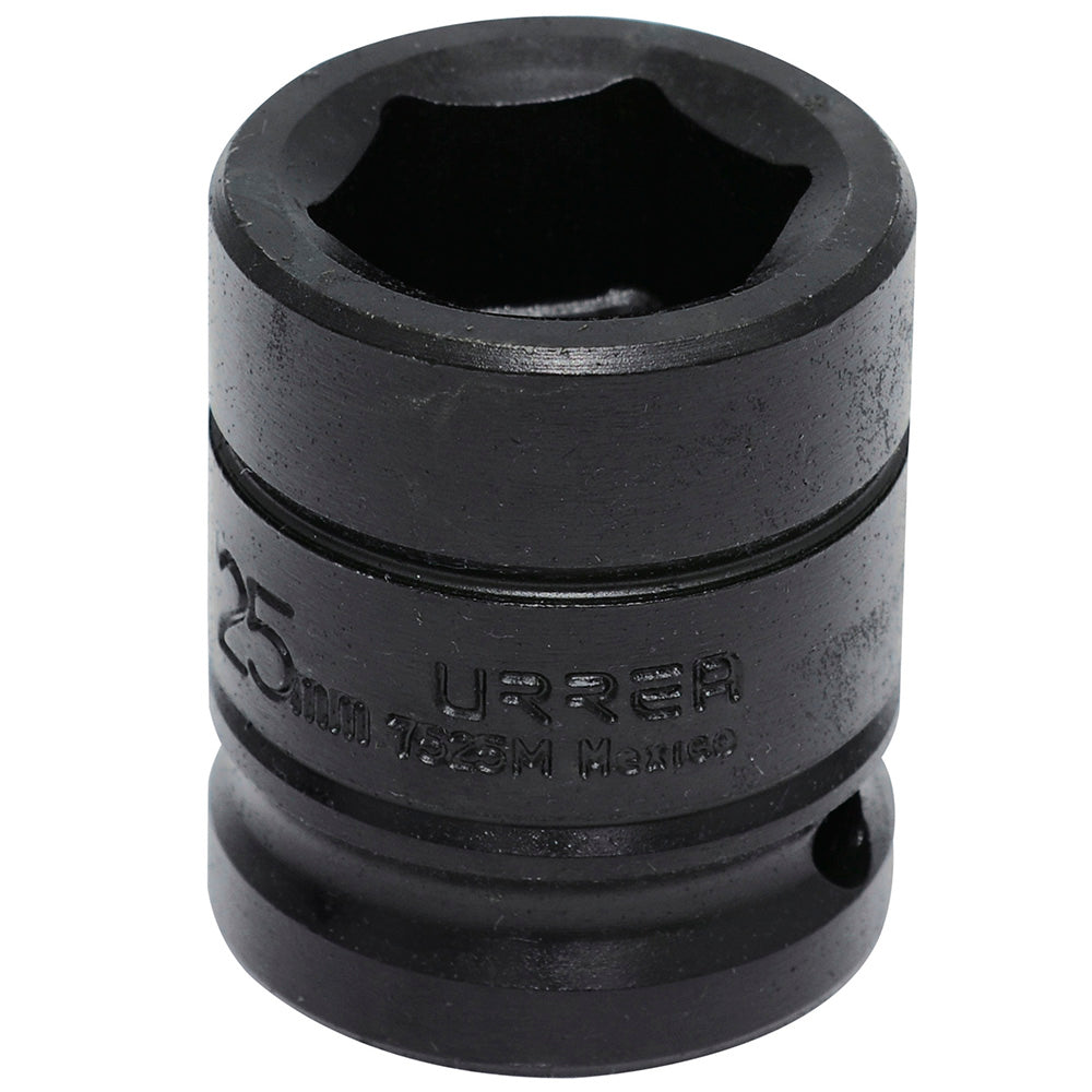 DADO DE IMPACTO CUADRO DE 3/4", 6 PUNTAS, MÉTRICO, 25 MM U7525M URREA