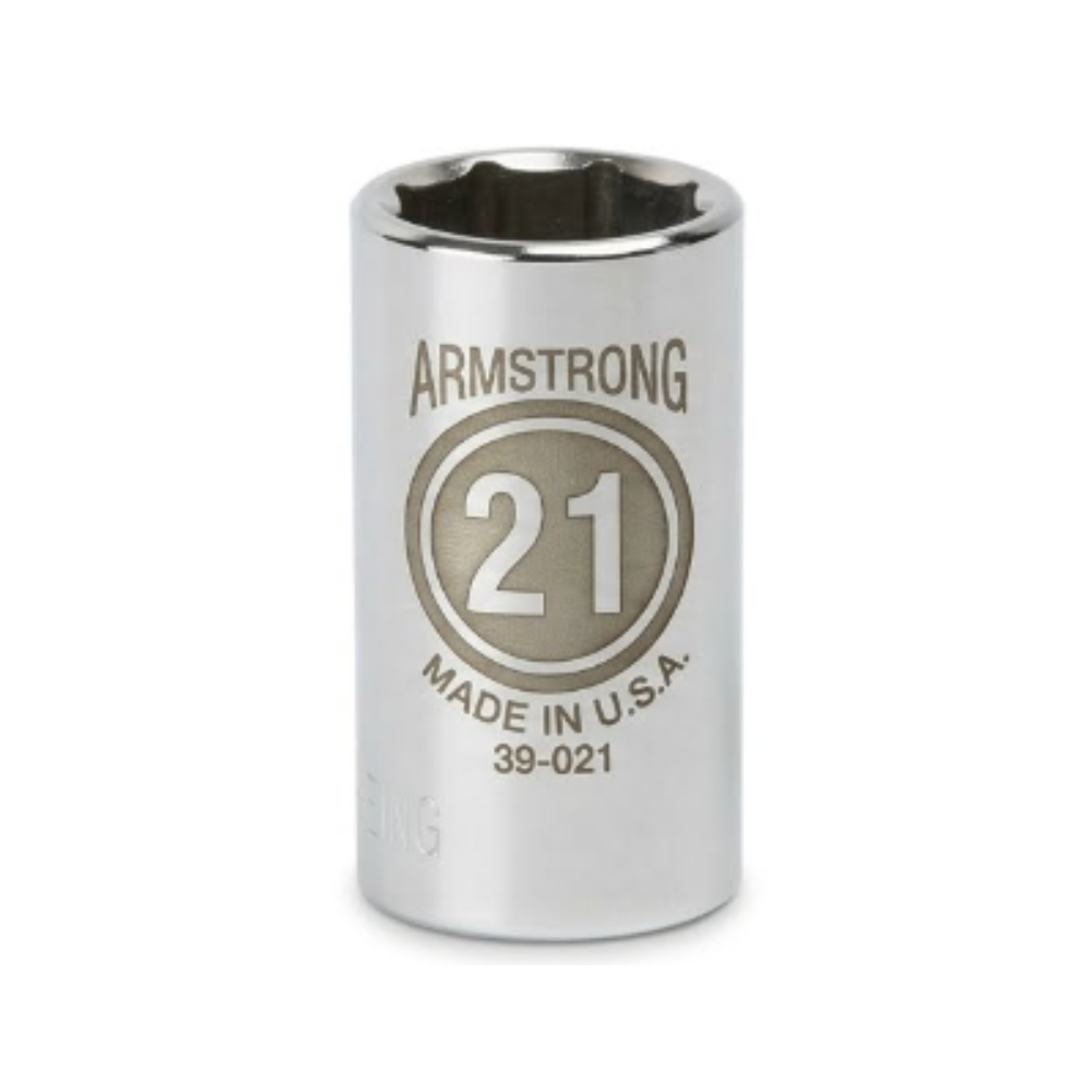DADO CORTO MM 1/2" DE 21MM 6 PUNTAS A39-021 ARMSTRONG