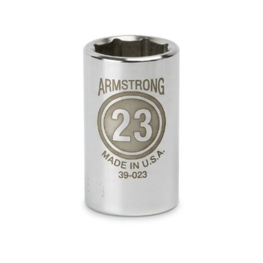 DADO CORTO MM 1/2"" DE 23MM 6 PTAS 39-023DARMSTRONG A39-023 ARMSTRONG
