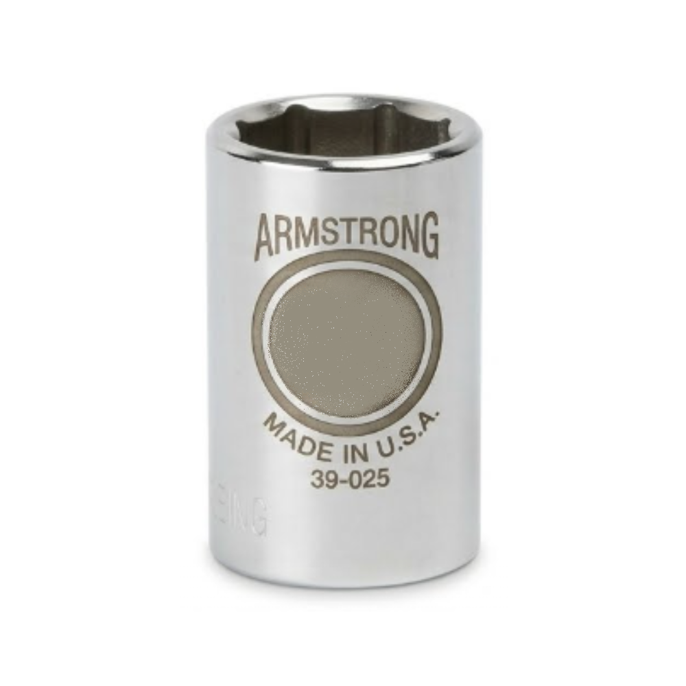 DADO CORTO MM 1/2"" DE 25MM 6 PTAS 39-025ARMSTRONG A39-025 ARMSTRONG