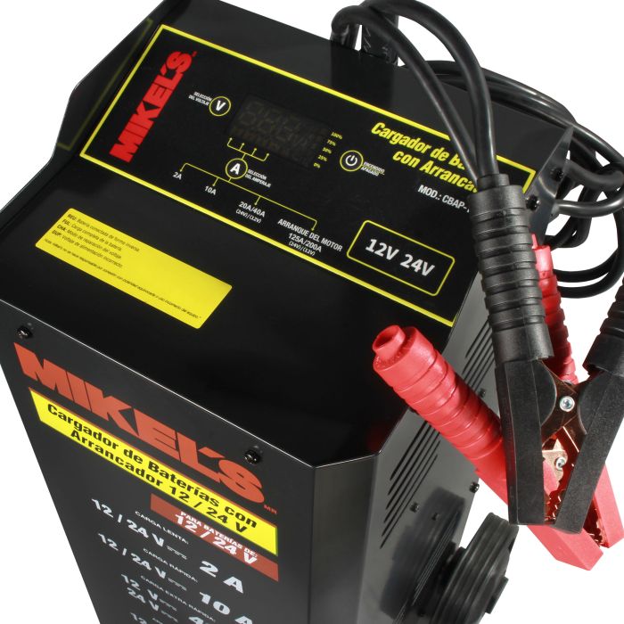 CARGADOR PARA BATERÍAS 12/24 V CON ARRANCADOR MCBAP-1224 MIKELS
