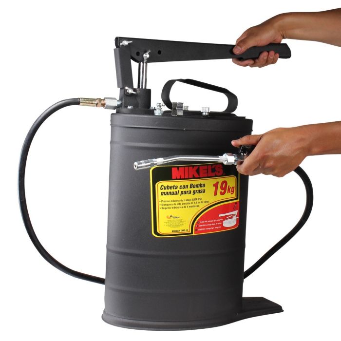 CUBETA MANUAL PARA GRASA (19 KG) MCMG-19 MIKELS