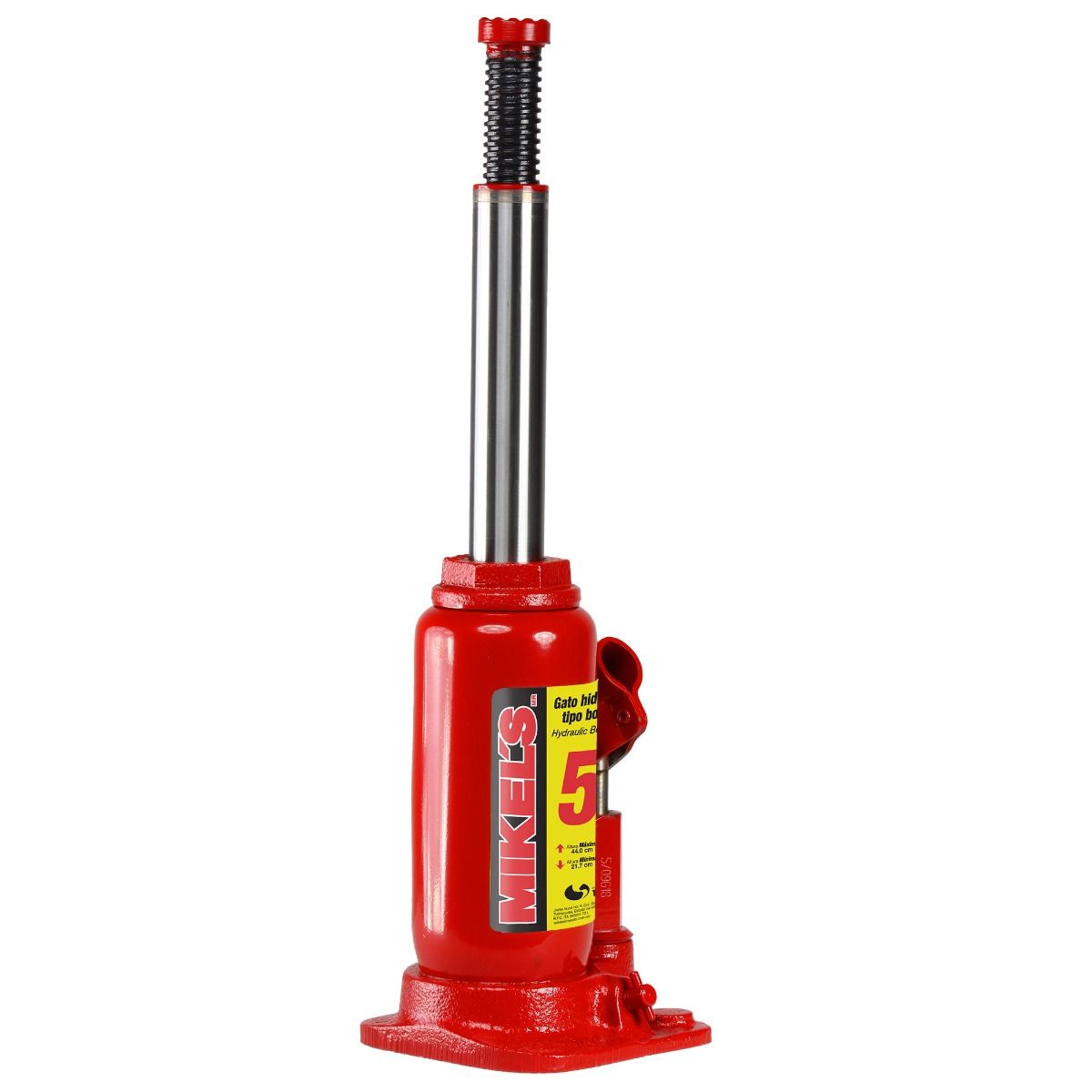 GATO HIDRÁULICO DE BOTELLA CON TORNILLO DE EXTENSIÓN (5 TON) MGH-5 MIKELS