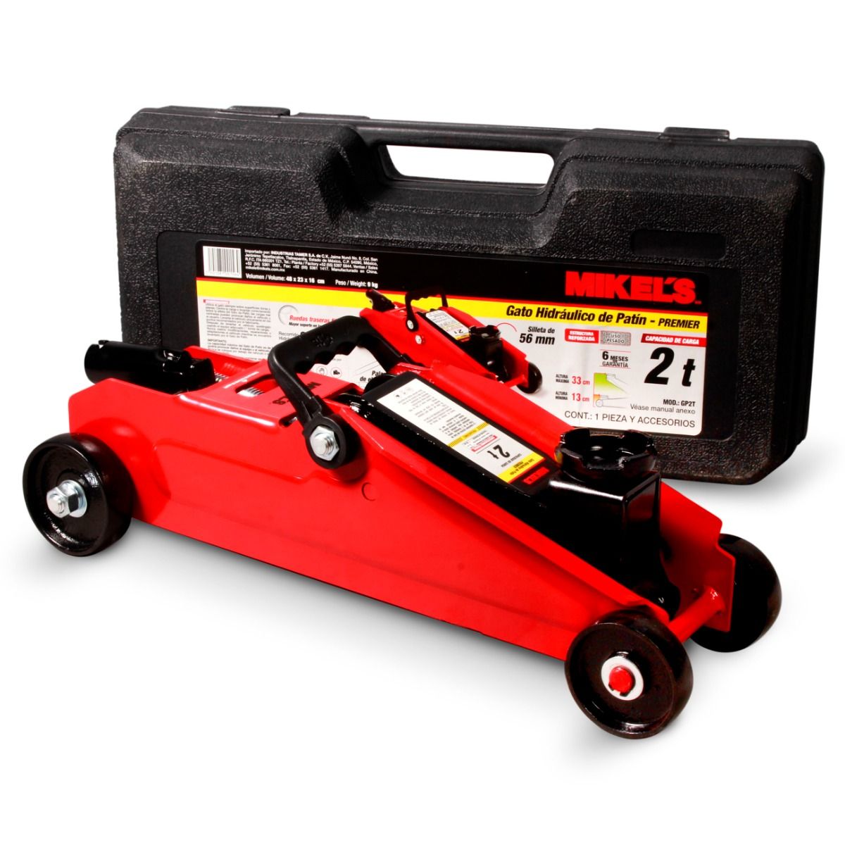GATO HIDRÁULICO DE PATÍN PREMIER (2 TON) MGP2T MIKELS