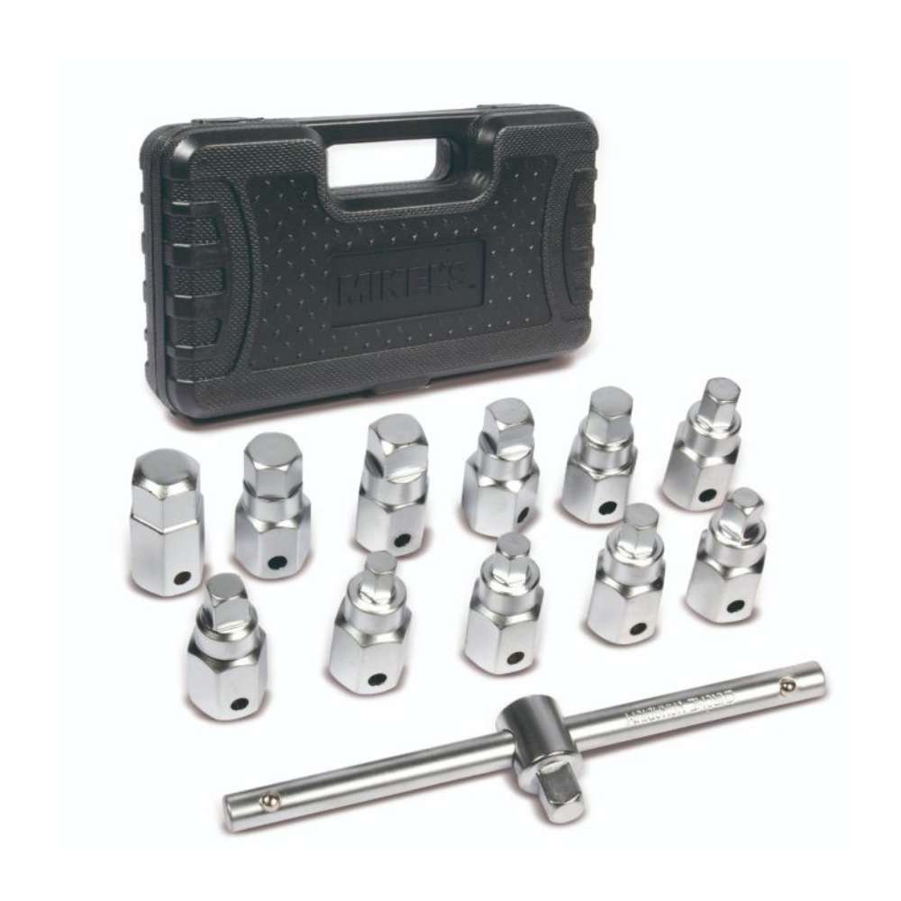 KIT JUEGO DE DADOS Y LLAVES 3/8" PARA TAPÓN DE CARTER MSDHDA-12 MIKELS
