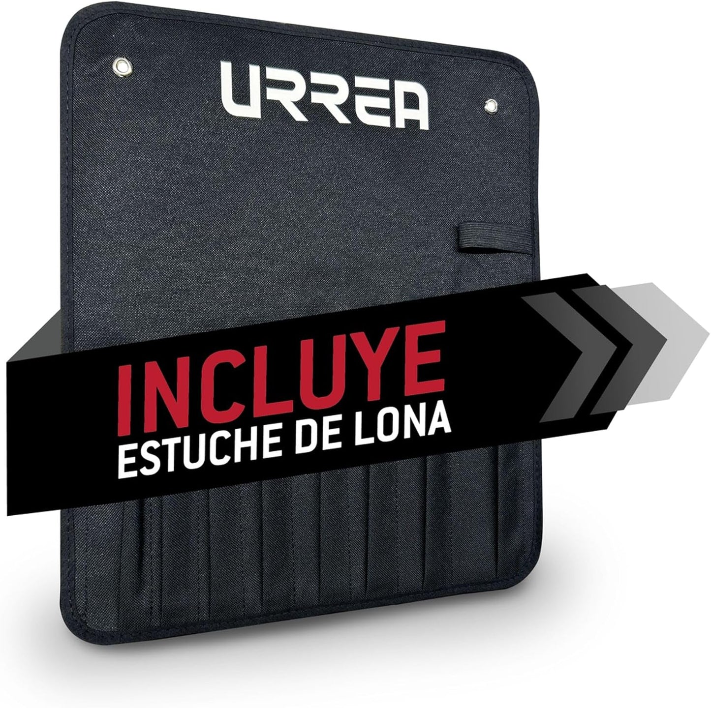 JUEGO DE LLAVES COMBINADAS PULIDO ESPEJO EN PULGADAS, 12 PUNTAS, 15 PIEZAS TUBO FULL COLOR U1201TF URREA