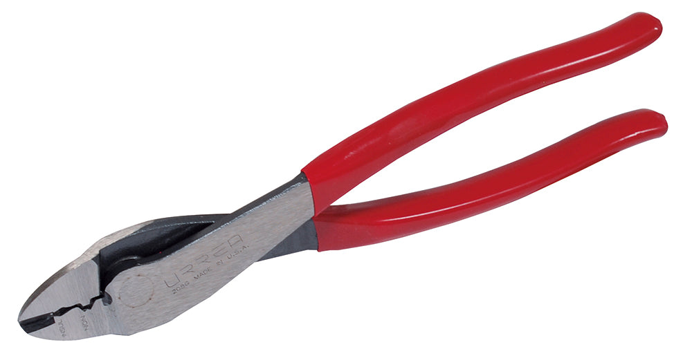 PINZA PARA ELECTRICISTA CON MANGO RUBBER GRIP DE 9-1/2" ALTA PALANCA PONCHA TERMINAL U208G URREA