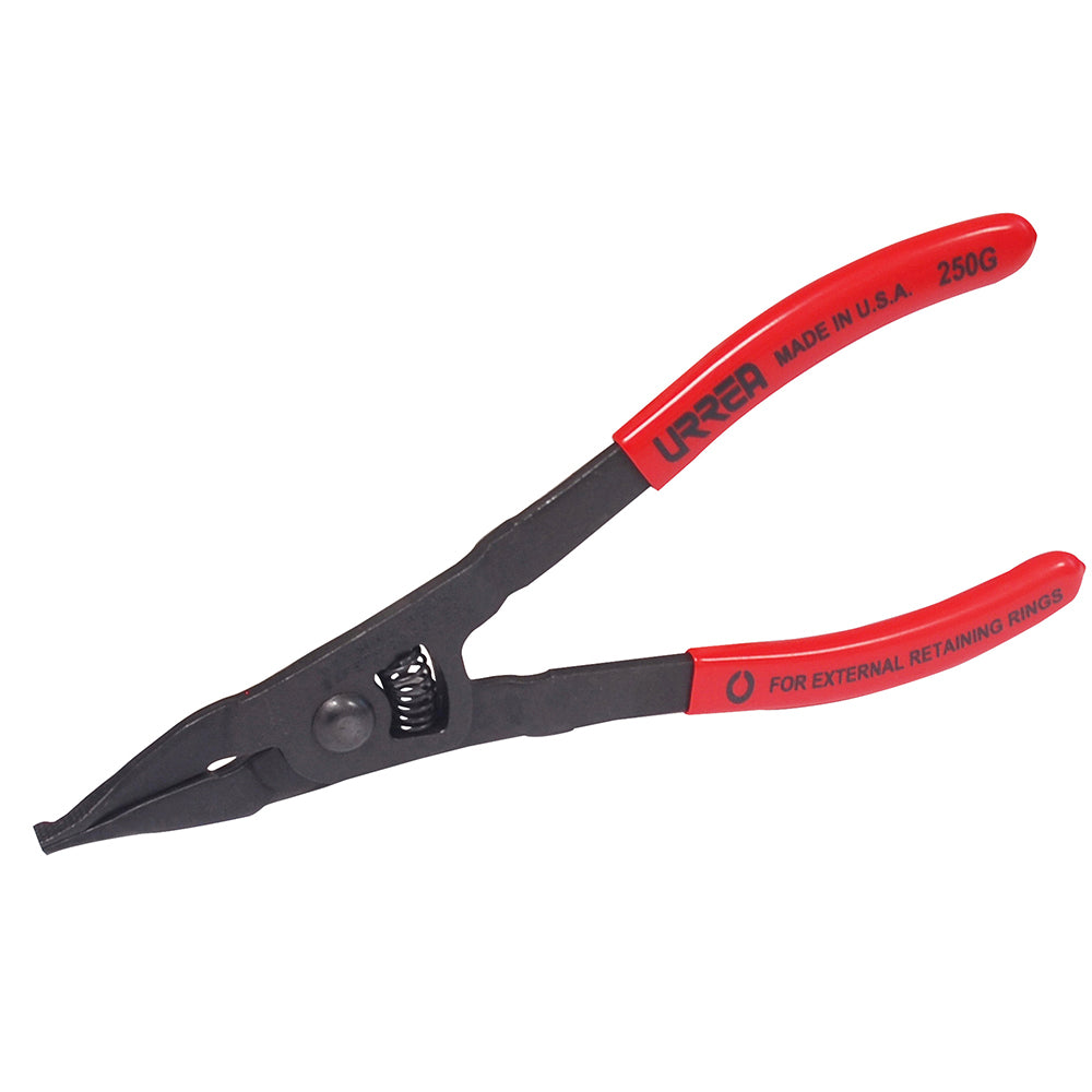 PINZA PARA ANILLOS DE RETENCIÓN CON MANGO RUBBER GRIP PUNTA PLANA 8-3/4" U250G URREA