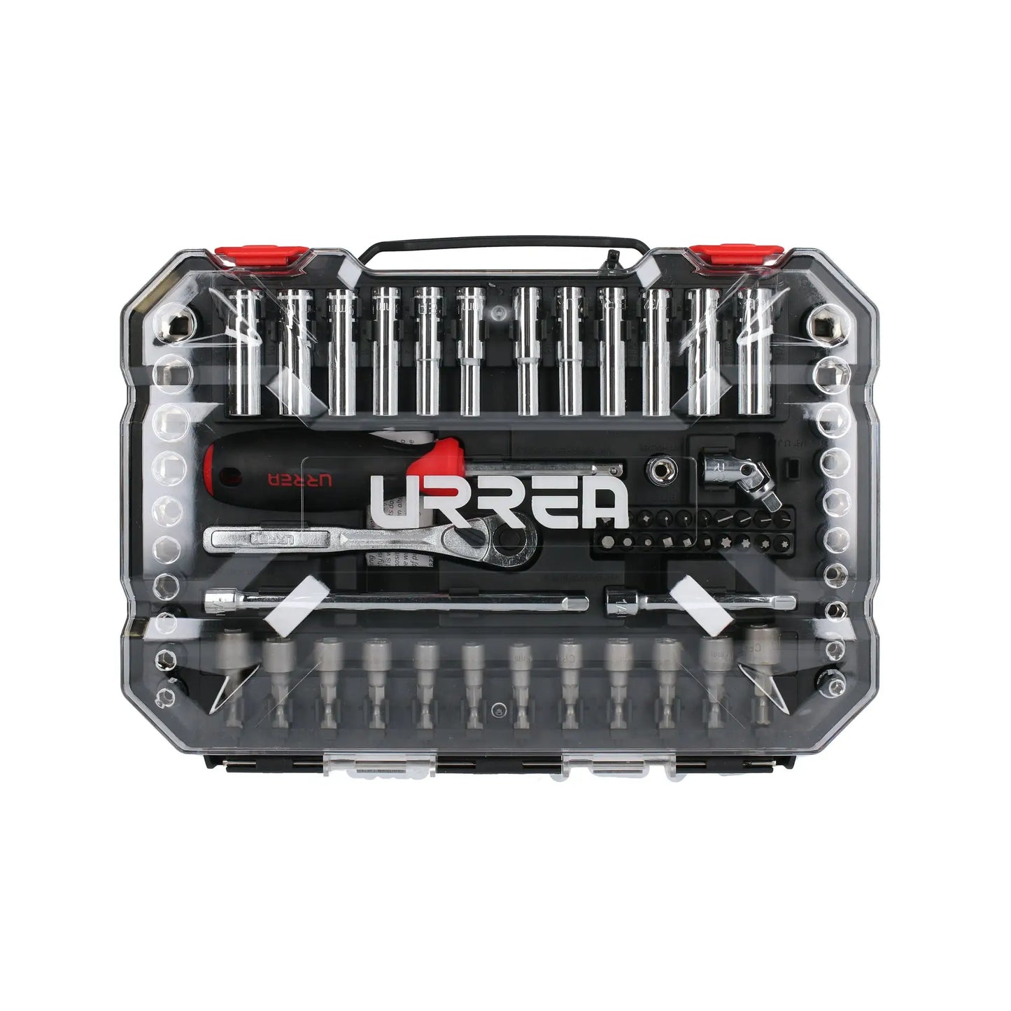 JUEGO DE DADOS Y ACCESORIOS CUADRO DE 1/4" COMBINADO, 70 PIEZAS U4701CD URREA