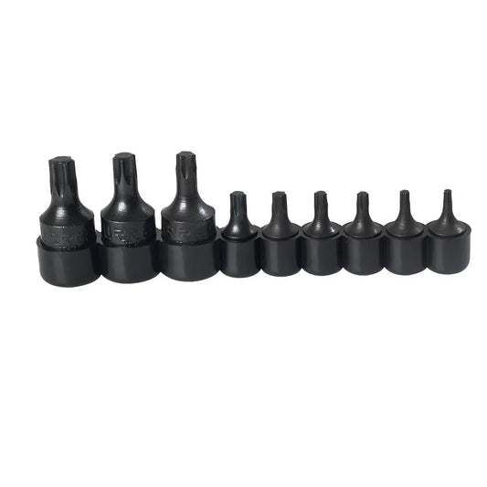 JUEGO DE DADOS CON PUNTA TORX CUADRO DE 1/4" Y 3/8", 9 PIEZAS U4752W URREA