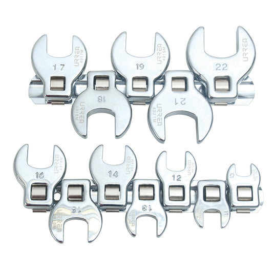 JUEGO DE LLAVES PATA DE CUERVO CUADRO DE 3/8" MÉTRICAS, 12 PIEZAS U4900-12M URREA