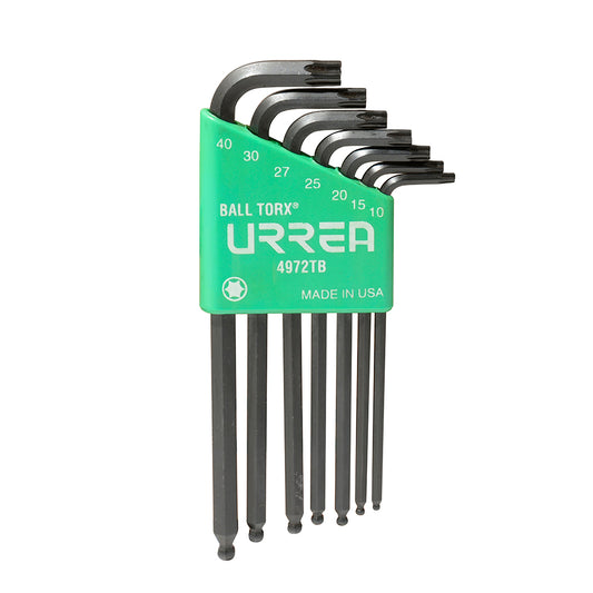 JUEGO DE LLAVES HEXAGONALES TIPO "L", TORX, PUNTA DE BOLA, 7 PIEZAS U4972TB URREA