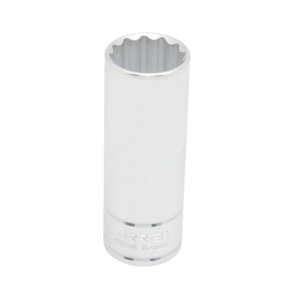 DADO LARGO CUADRO DE 1/2", 12 PUNTAS, MÉTRICO, 21 MM U5321M URREA