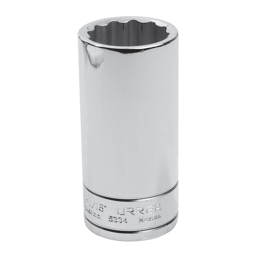 DADO LARGO CUADRO DE 1/2", 12 PUNTAS, EN PULGADAS, 1-1/16" U5334 URREA