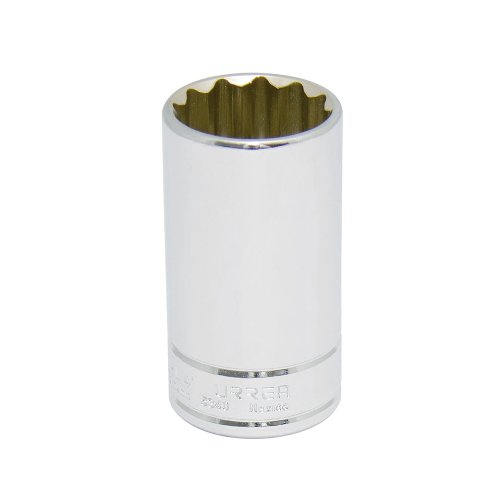 DADO LARGO CUADRO DE 1/2", 12 PUNTAS, EN PULGADAS, 1-1/4" U5340 URREA