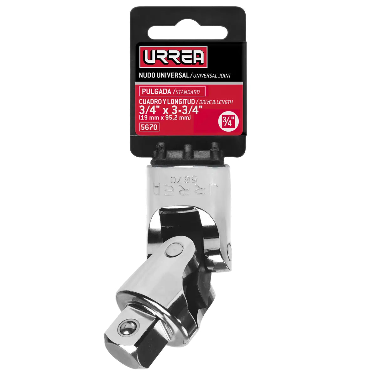 NUDO UNIVERSAL PARA DADO CUADRO DE 3/4", 3-3/4" U5670 URREA