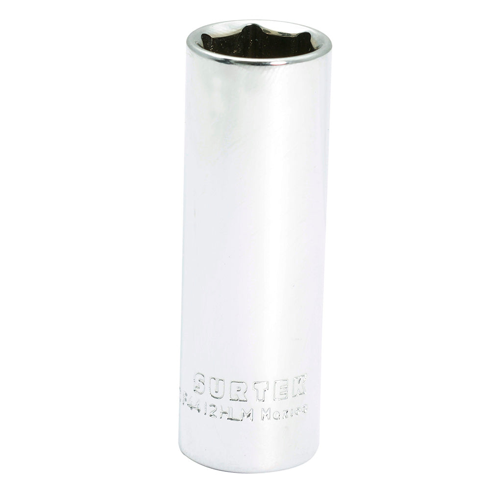 DADO LARGO CUADRO DE 1/4", 6 PUNTAS, MÉTRICO, 12 MM UF4412HLM SURTEK