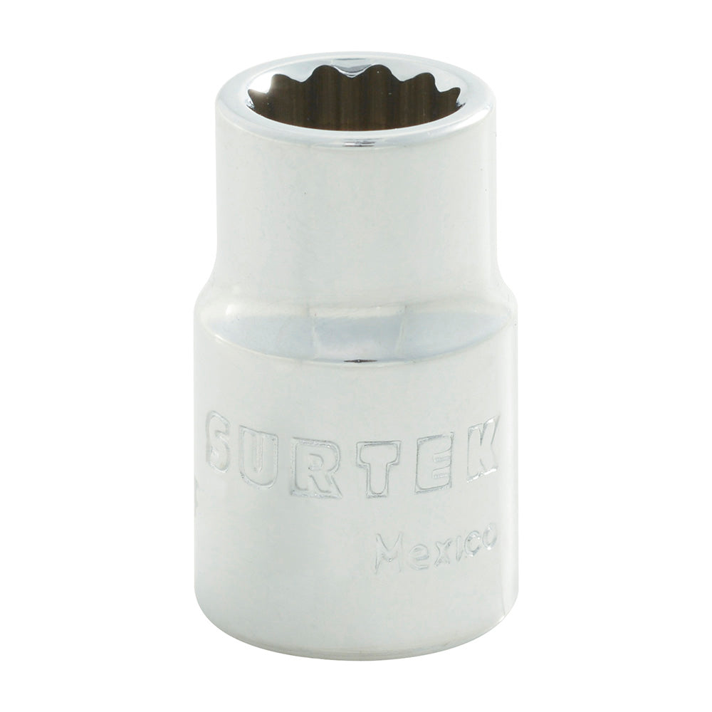 DADO CUADRO DE 3/8", 12 PUNTAS, EN PULGADAS, 1/4" UF5108 SURTEK